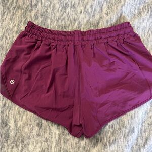 Lululemon Magenta Hotty Hot Shorts